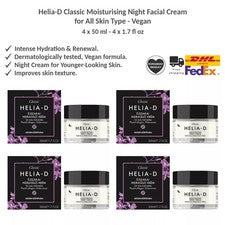 Helia-D Classic Crema Facial Hidratante de Noche para Todo Tipo de Piel x4