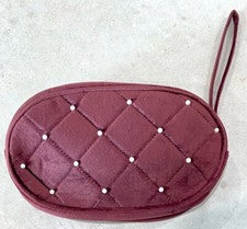 Nueva bolsa de maquillaje cosmético Ulta Beauty rojo rubí perla