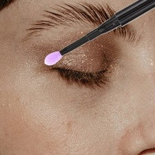 12 Piezas Sombra de Ojos Maquillaje Cepillo Labial Aplicador Silicona Belleza
