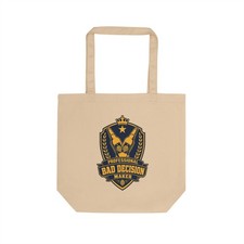Bolso de Mano Bad Decision Maker Crest Divertido Eco Unisex Hecho en EE. UU.