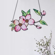 Ventosa colgante decoración floral de doble cara encantadora decoración del hogar fácil de colgar
