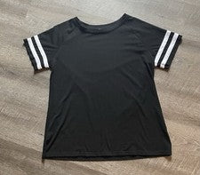 Camiseta informal de verano para mujer cuello redondo manga corta moda manga a rayas