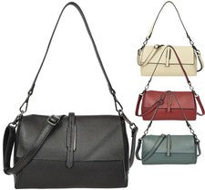 Bolso de hombro de cuero premium para mujer estilo 2 en 1 bolso de mano para uso informal Zelia