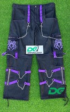 Pantalones de hombre artesanales unisex de moda gótico púrpura araña estilo holgado pantalones de roca