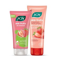 Combo de cuidado facial Joy Oil Control con lavado facial de fresa 150 ml y e...