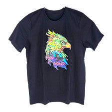 Camiseta Hombre Diseño Gráfico Negra Cuello Redondo Manga Corta X-Grande