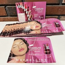 38 tarjetas de muestra Maybelline Moisture Extreme Lipcolor Windsor Rose Adriana Lima