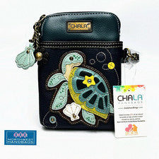 BOLSO BANDOLERA BOLSO CHALA AZUL MARINO PARA TELÉFONO CELULAR TURTLE OCEAN BEACH