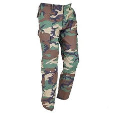Mil-Tec Marca EE. UU. Estilo Militar Bosque Camuflaje Ripstop Soldados BDU Pantalones Carga