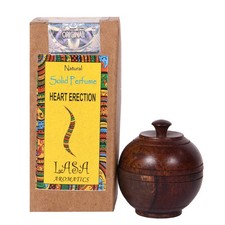 Perfume sólido natural erección corazón Lasa fragancia de larga duración en tarro de madera