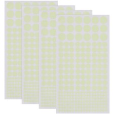 2 juegos de pegatinas de pared extraíbles con forma de punto material PET para decoración del hogar