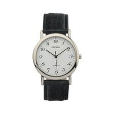 Adora > Reloj de Pulsera Ø 34mm Carcasa Acero Inoxidable Negra Cuero > AB6103