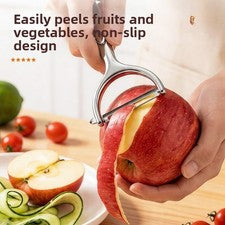 Pelador de verduras de cocina con acero inoxidable para hoja giratoria ergonómico para mango