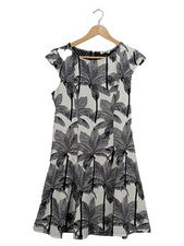 Vestido de verano Molly Bracken estampado de palmeras negro blanco talla 36/S