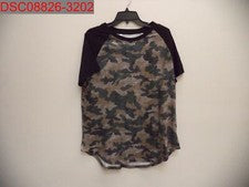 Moda Mujer Informal Mujer Camuflaje Empalme Túnica Top, Talla XL 2199767
