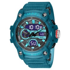 Reloj de pulsera SMAEL digital deportivo moda esfera grande cronómetro militar LED para hombre