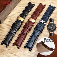 Correa de reloj de cuero genuino apta para relojes de pulsera GC 22x13mm 20x11mm con muescas