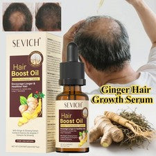 Suero para el crecimiento del cabello de jengibre aceite anti pérdida de cabello regeneración rápida espesar el cuidado 