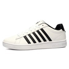 K-Swiss Court Tiebreak Hombre Clásico Informal Cuero Retro Tenis Entrenadores Blanco