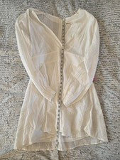Vestido boho de moda en la tierra blanco roto para mujer talla grande ¡Nuevo con etiquetas!