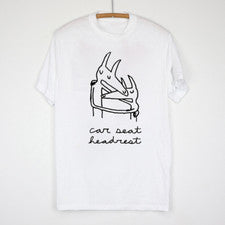 Camisa blanca de todas las tallas de algodón pesado con banda para reposacabezas de asiento de coche doble fantasía
