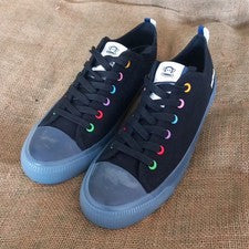 Zapatillas de deporte Paul Frank de lona negras para vacaciones de verano talla 6 Reino Unido *NUEVO STOCK ANTIGUO