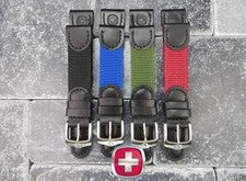 Nueva correa de cuero del ejército suizo de 19 mm correa de reloj de nailon negra Victorinox 19 mm A