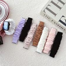 Correa Scrunchie para mujer para Apple Watch 11 10 9 8 7 6 5 4 SE 41/42/44/45/46 mm