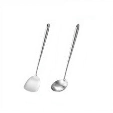 Utensilios de cocina de acero inoxidable 304: juego de pala 42,5 cm y cuchara sopera 43,5 cm