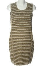 Vestido de punto Stefanel estampado de rayas marrón talla 38