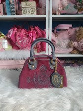 Bolso Bowler Juicy Couture Borgoña Vintage, Nuevo con Etiquetas, 2008