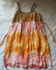 S.r. Moda Para Mujer Vestido Multicolor Tinte Estampado Floral Top Talla Libre B3