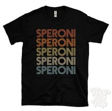 CAMISETA SPERONI ESTILO RETRO REPETIDO Hombre y Mujer Novedad Genial Nombre Regalo