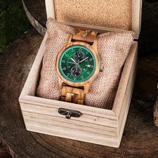 Reloj de madera de lujo reloj de pulsera para hombres reloj para hombres regalo cronógrafo caja de madera NUEVO