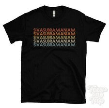 CAMISETA SIVASUBRAMANIAM ESTILO RETRO REPETIDO Hombre y Mujer Novedad Regalo Familiar