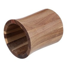 Organizador de mostrador de cocina giratorio con soporte de utensilios de madera de acacia reutilizable