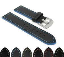 Correa de reloj de carreras de cuero bicolor de 22 mm para Movado Series 800