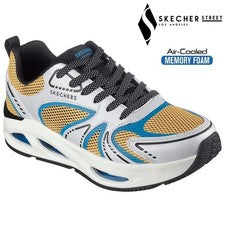 Skechers Uno Ego Aurair Espuma con Memoria Para Hombres Blanco Malla Estilo de Vida Entrenadores Gimnasio Zapatos