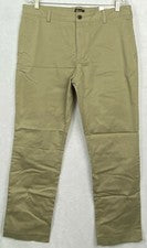 Pantalón chino colgante Tasso Elba para hombre 36 x 30 rústico caqui mezcla de algodón con núcleo nuevo con etiquetas #2