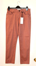 Pantalones ajustados Kenneth Cole para hombre de arcilla roja 5 bolsillos 30X29 LEER nuevos con etiquetas