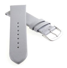 Feines Leder-Uhrenarmband Basel-NL hell-grau 24 mm
