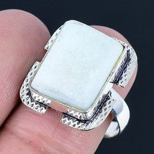 Anillo de joyería de plata esterlina 925 hecho a mano de piedras preciosas...