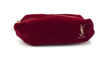 2 bolsas: YSL Yves Saint Laurent Beauty Velvet Makeup Small Lip Bag ~ Borgoña