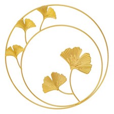 Adorno de pared de hojas de metal dorado decorativo colgante para habitación hogar dormitorio