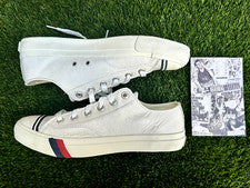 Talla 9-10 - Zapatilla deportiva Pro Keds Royale Lo vintage baja de cuero blanca nueva