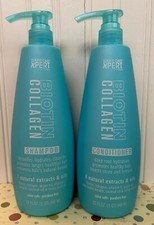 SJ CREATIONS CUIDADO DEL CABELLO XPERT BIOTINA COLÁGENO HIDRATANTE CHAMPÚ ACONDICIONADOR 32 oz