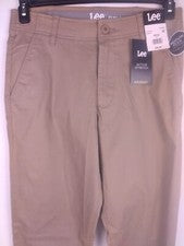 Pantalones Lee Active Stretch Motion Flex Caqui Calce Ajustado Talla 30-32 - Nuevos. (CL)