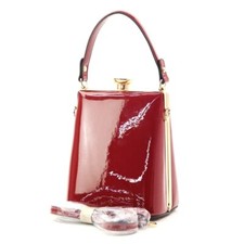 Bolso mensajero Alyssa de charol de moda para mujer - rojo