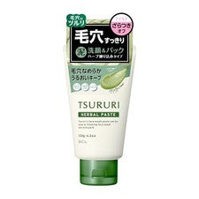 Pasta limpiadora facial a base de hierbas Tsururi 120 g espuma exfoliante de arcilla cuidado de poros Japón