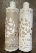 Champú y acondicionador hidratante Purezero Clean Beauty leche de coco 12 oz - paquete de 2
